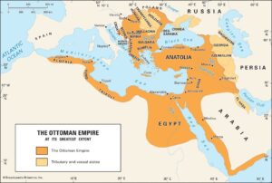 Map of the ottoman empire